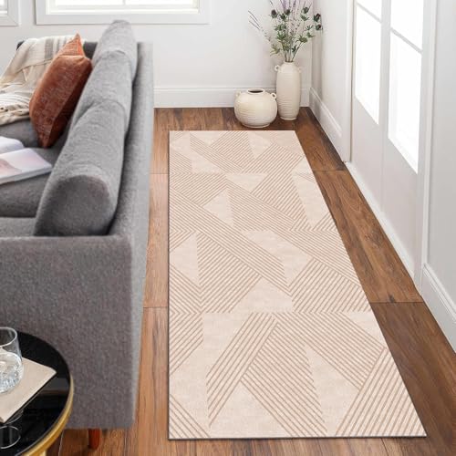 Siunwdiy Extra Langer Teppich Läufer Flur Lang rutschfest Teppich Läufer 120x100cm Braun Läuferteppich Kücheläufer Waschbar Flurläufer Korridor Meterware küchenteppich läufer von Siunwdiy