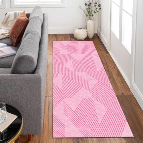 Siunwdiy Extra Langer Teppich Läufer Lang Flur Küche rutschfest waschbar 140x360cm Rosa Teppichmatten Küchenläufer Schmutzfangmatte Küchenteppich Meterware Esszimmer Schlafzimmer Siunwdiy Extra Langer Teppich Läufer Lang Flur Küche rutschfest waschbar 140x360cm Rosa Teppichmatten Küchenläufer Schmutzfangmatte Küchenteppich Meterware Esszimmer Schlafzimmer von Siunwdiy