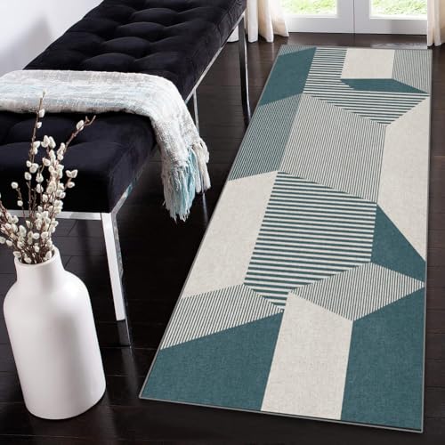 Siunwdiy Extra langer Teppich Läufer Flur Küche Rutschfest Waschbar flurläufer 40x100cm Blau grün Teppichläufer Korridor Teppich Küchenläufer Lang Geometrische Muster Läuferteppich Meterware Anpassbar Siunwdiy Extra langer Teppich Läufer Flur Küche Rutschfest Waschbar flurläufer 40x100cm Blau grün Teppichläufer Korridor Teppich Küchenläufer Lang Geometrische Muster Läuferteppich Meterware Anpassbar von Siunwdiy