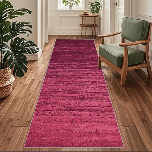 Siunwdiy Flurläufer, Extra Lang 120x460cm Modern-minimalistischer Rosa Teppichläufer rutschfest, Flurteppich,Küchenteppich Waschbar Küchenläufer für Küche, Korridor, Schlafzimmer, Eingang, Wohnzimmer Siunwdiy Flurläufer, Extra Lang 120x460cm Modern-minimalistischer Rosa Teppichläufer rutschfest, Flurteppich,Küchenteppich Waschbar Küchenläufer für Küche, Korridor, Schlafzimmer, Eingang, Wohnzimmer von Siunwdiy