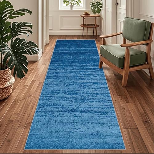 Siunwdiy Flurläufer, Extra Lang 70x360cm Modern-minimalistischer Blau Teppichläufer rutschfest, Flurteppich,Küchenteppich Waschbar Küchenläufer für Küche, Korridor, Schlafzimmer, Eingang, Wohnzimmer Siunwdiy Flurläufer, Extra Lang 70x360cm Modern-minimalistischer Blau Teppichläufer rutschfest, Flurteppich,Küchenteppich Waschbar Küchenläufer für Küche, Korridor, Schlafzimmer, Eingang, Wohnzimmer von Siunwdiy