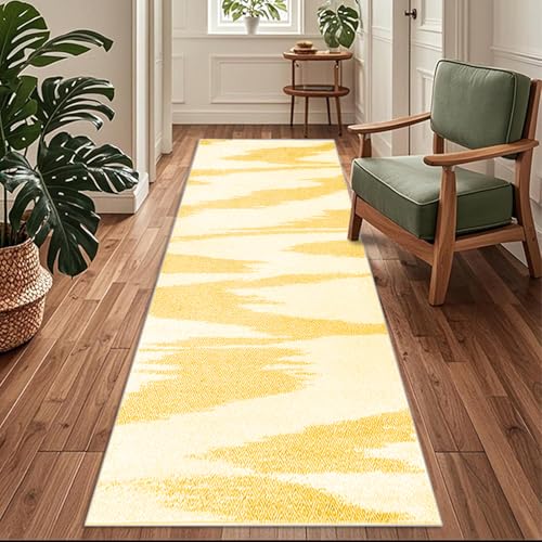 Siunwdiy Gelber Flurläufer,70 x 400 cm Einfarbiger Abstrakter Teppichläufer rutschfest, Flurteppich Extra Langer,Küchenteppich Waschbar Küchenläufer für Küche, Korridor, Schlafzimmer, Eingang, Büro Siunwdiy Gelber Flurläufer,70 x 400 cm Einfarbiger Abstrakter Teppichläufer rutschfest, Flurteppich Extra Langer,Küchenteppich Waschbar Küchenläufer für Küche, Korridor, Schlafzimmer, Eingang, Büro von Siunwdiy