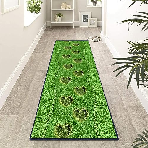 Siunwdiy Korridor Teppich 80X300CM Läufer Flur rutschfest Liebesmuster-Rasen Grün Korridor Küchenteppich Waschbar Meterware Teppichläufer Lang for Corridor Schlafzimmer Wohnzimmer Polyester Siunwdiy Korridor Teppich 80X300CM Läufer Flur rutschfest Liebesmuster-Rasen Grün Korridor Küchenteppich Waschbar Meterware Teppichläufer Lang for Corridor Schlafzimmer Wohnzimmer Polyester von Siunwdiy