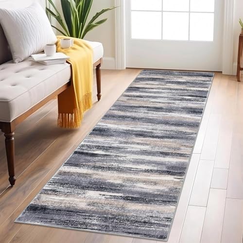 Siunwdiy Läufer Flur Abstrakter Streifenteppich Waschbarer Teppich Läufer 100 x 130 cm Küchenteppich, Eingangsbereich, Bettvorleger, Schlafzimmer Deko, küchenläufer rutschfest, Kurzflor Siunwdiy Läufer Flur Abstrakter Streifenteppich Waschbarer Teppich Läufer 100 x 130 cm Küchenteppich, Eingangsbereich, Bettvorleger, Schlafzimmer Deko, küchenläufer rutschfest, Kurzflor von Siunwdiy