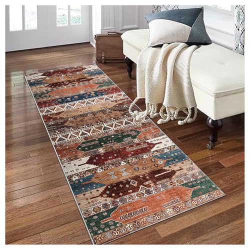 Siunwdiy Läufer Teppich Flur Bunt Vintage Patchwork 70x420cm Rutschfester Küchenläufer Waschbar Teppichmatten Meterware Flurläufer Lang für Korridor Schlafzimmer Wohnzimmer Innen Balkon Siunwdiy Läufer Teppich Flur Bunt Vintage Patchwork 70x420cm Rutschfester Küchenläufer Waschbar Teppichmatten Meterware Flurläufer Lang für Korridor Schlafzimmer Wohnzimmer Innen Balkon von Siunwdiy