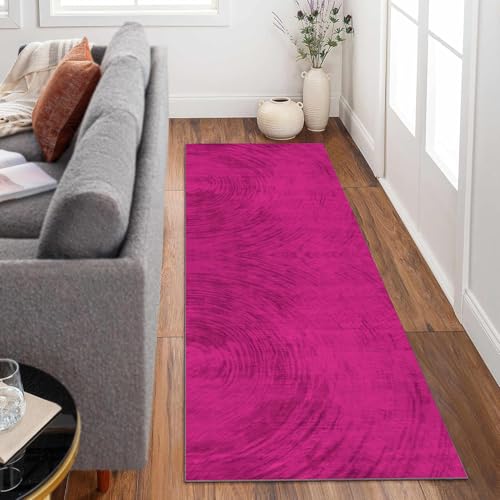 Siunwdiy Läufer Teppich Lang Flur rutschfest Waschbar Küchen 110x280cm Rosa Korridor TeppichLäufer für Flur TeppichmatteModernes Design Flur Teppich Läufer fußmatten Anpassbar Küchenteppich von Siunwdiy