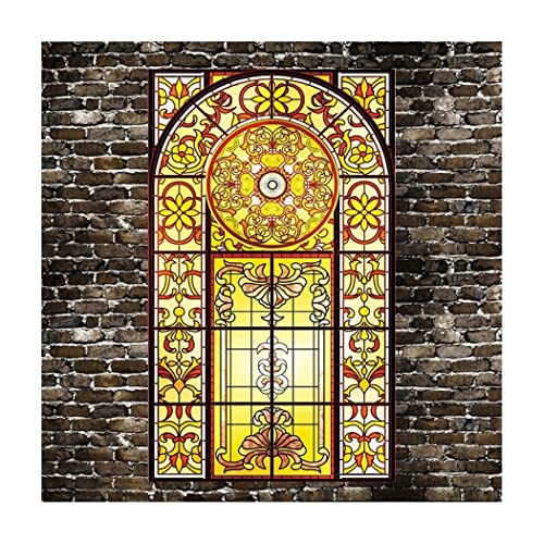 Siunwdiy Selbsthaftend-Glasoberflächen Sichtschutzfolie,Fensterfolie Bunt Privatsphäre Glas Sichtschutzfolie Bad Blickdicht Selbsthaftend Dekorfolie,A,30x90cm von Siunwdiy