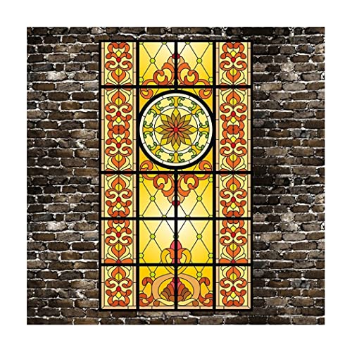 Siunwdiy Selbsthaftend-Glasoberflächen Sichtschutzfolie,Fensterfolie Bunt Privatsphäre Glas Sichtschutzfolie Bad Blickdicht Selbsthaftend Dekorfolie,K,40x60cm von Siunwdiy