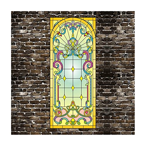 Siunwdiy Selbsthaftend-Glasoberflächen Sichtschutzfolie,Fensterfolie Bunt Privatsphäre Glas Sichtschutzfolie Bad Blickdicht Selbsthaftend Dekorfolie,Z,50x120cm von Siunwdiy