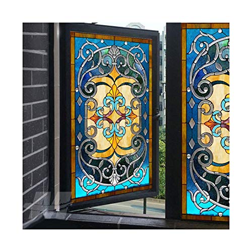 Siunwdiy Selbstklebend Privatsphäre Fensterfolie, Statische Klarsichtfolie Gefrostet Glas Filme Fensteraufkleber Kein Kleber Geeignet Die Glatte Glas-Oberfläche Home Office,Color,40x90cm von Siunwdiy