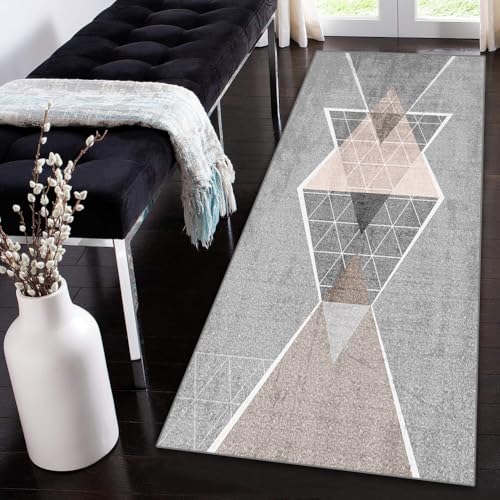 Siunwdiy Teppich Läufer 50x460cm Grau,Küchenteppich Waschbar rutschfest, Teppichläufer FlurModerne Geometrie,Küchenteppich, Läufer, Fußmatte Lang, Flur Teppich rutschfest Siunwdiy Teppich Läufer 50x460cm Grau,Küchenteppich Waschbar rutschfest, Teppichläufer FlurModerne Geometrie,Küchenteppich, Läufer, Fußmatte Lang, Flur Teppich rutschfest von Siunwdiy