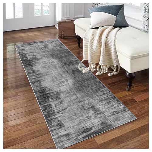 Siunwdiy Teppich Läufer Flur Dark Gray Lang rutschfest Kücheläufer Abstrakt Waschbar Schlafzimmer Modern Teppich Läufer 80x300cm,Dauerhaft Läuferteppich Flurläufer Korridor Meterware Siunwdiy Teppich Läufer Flur Dark Gray Lang rutschfest Kücheläufer Abstrakt Waschbar Schlafzimmer Modern Teppich Läufer 80x300cm,Dauerhaft Läuferteppich Flurläufer Korridor Meterware von Siunwdiy