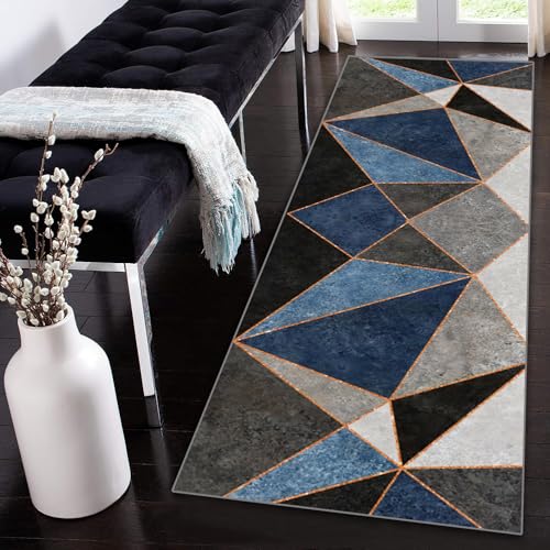 Siunwdiy Teppich Läufer Flur Küche rutschfest 140x280cm Teppichläufer Kücheläufer Lang Waschbar Meterware Grau Blau Geometrisch Küchenteppich Flurteppich Läufer für Schlafzimmer Flurläufer Wohnraum Siunwdiy Teppich Läufer Flur Küche rutschfest 140x280cm Teppichläufer Kücheläufer Lang Waschbar Meterware Grau Blau Geometrisch Küchenteppich Flurteppich Läufer für Schlafzimmer Flurläufer Wohnraum von Siunwdiy