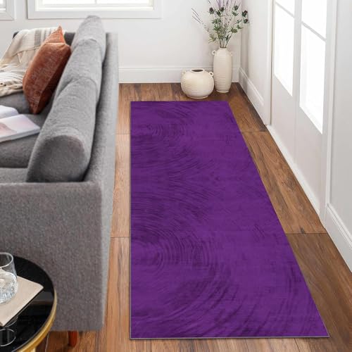 Siunwdiy Teppich Läufer Flur Küche rutschfest 50x240cm Violetter Teppichläufer Kücheläufer Lang Waschbar MeterwareModernes Küchenteppich Flurteppich Läufer für Schlafzimmer Flurläufer Wohnraum von Siunwdiy