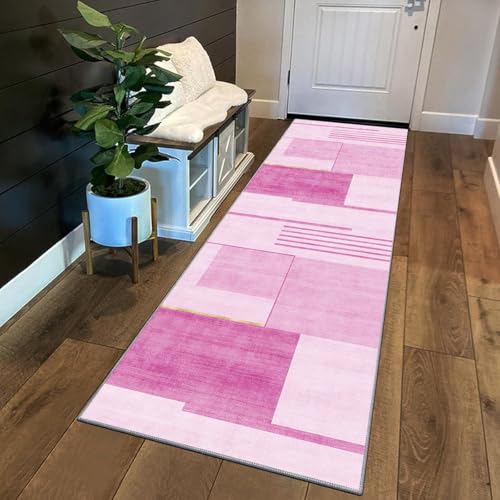 Siunwdiy Teppich Läufer Flur Küche rutschfest Waschbar 110 x 180 cm Rosa Moderner Kurzflor Küchenläufer Lang Korridor Teppich Läufer Küchenteppich Einfarbig Flurteppich Meterware Anpassbar Siunwdiy Teppich Läufer Flur Küche rutschfest Waschbar 110 x 180 cm Rosa Moderner Kurzflor Küchenläufer Lang Korridor Teppich Läufer Küchenteppich Einfarbig Flurteppich Meterware Anpassbar von Siunwdiy