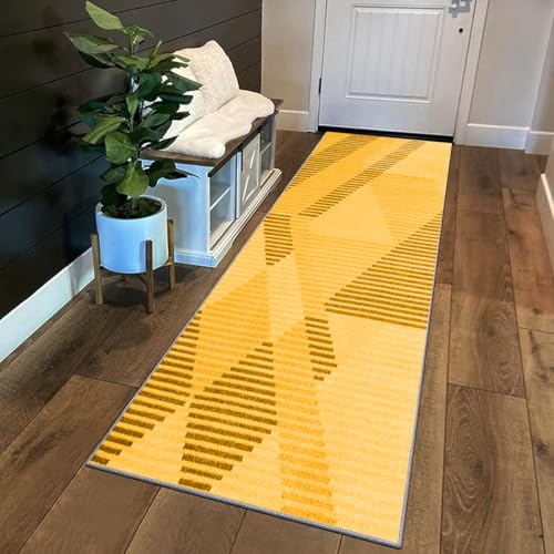 Siunwdiy Teppich Läufer Flur Küche rutschfest Waschbar 140 x 320 cm Gelber Moderner Küchenläufer Lang Korridor Teppich Läufer Küchenteppich Einfarbig Flurteppich Meterware Anpassbar Siunwdiy Teppich Läufer Flur Küche rutschfest Waschbar 140 x 320 cm Gelber Moderner Küchenläufer Lang Korridor Teppich Läufer Küchenteppich Einfarbig Flurteppich Meterware Anpassbar von Siunwdiy