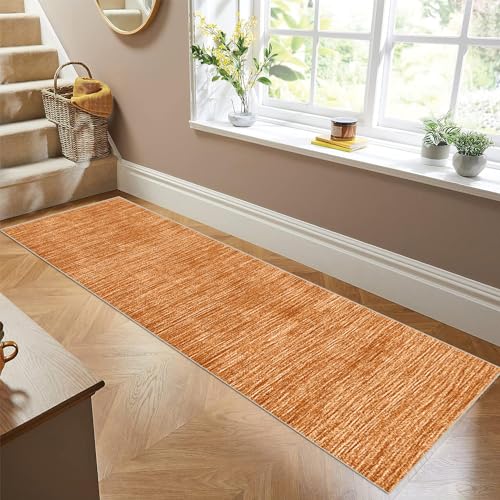 Siunwdiy Teppich Läufer Flur Küche rutschfest Waschbar Orange Küchenläufer Lang Modern Korridor -Teppichläufer Küchenteppich Meterware Anpassbar,Orange,70x240cm Siunwdiy Teppich Läufer Flur Küche rutschfest Waschbar Orange Küchenläufer Lang Modern Korridor -Teppichläufer Küchenteppich Meterware Anpassbar,Orange,70x240cm von Siunwdiy