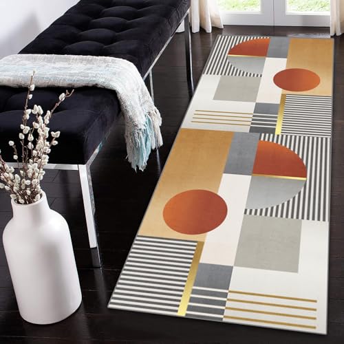 Siunwdiy Teppich Läufer Flur Lang rutschfest Teppich Läufer 120x380cm Läuferteppich Kücheläufer WaschbarGrau Weiß Gelb Geometrisch Flurläufer Korridor Meterware küchenteppich läufer Siunwdiy Teppich Läufer Flur Lang rutschfest Teppich Läufer 120x380cm Läuferteppich Kücheläufer WaschbarGrau Weiß Gelb Geometrisch Flurläufer Korridor Meterware küchenteppich läufer von Siunwdiy