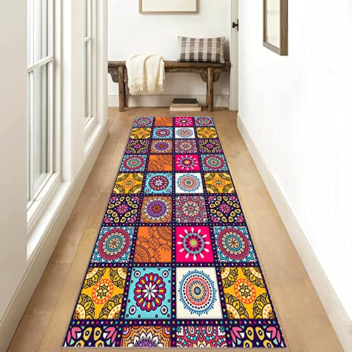 Siunwdiy Teppich Läufer Flur rutschfest Marokko Bunter Patchwork Teppich 50x240cm Meterware Waschbar Teppichläufer Schlafzimmer Korridor Küchenlaufer Lang, Anpassbare Größe, 40-100cm Breit Siunwdiy Teppich Läufer Flur rutschfest Marokko Bunter Patchwork Teppich 50x240cm Meterware Waschbar Teppichläufer Schlafzimmer Korridor Küchenlaufer Lang, Anpassbare Größe, 40-100cm Breit von Siunwdiy