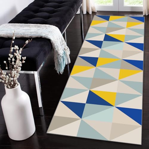 Siunwdiy Teppich Läufer Lang Flur Küche Teppichläufer rutschfest Waschbar 70x260cm Beige Blau Gelb Küchenläufer TeppichmattenGeometrische Flurläufer Schmutzfangmatte Meterware Schlafzimmer Korridor Siunwdiy Teppich Läufer Lang Flur Küche Teppichläufer rutschfest Waschbar 70x260cm Beige Blau Gelb Küchenläufer TeppichmattenGeometrische Flurläufer Schmutzfangmatte Meterware Schlafzimmer Korridor von Siunwdiy