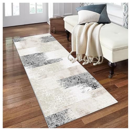 Siunwdiy rutschfest Waschbar Teppich Läufer Flur Lang 110x440cm Hellbeige Abstraktes Design Küchenteppich Flurteppich für Korridor Schlafzimmer Wohnzimmer, Teppichläufer mit Schmutzfangmatte Funktion Siunwdiy rutschfest Waschbar Teppich Läufer Flur Lang 110x440cm Hellbeige Abstraktes Design Küchenteppich Flurteppich für Korridor Schlafzimmer Wohnzimmer, Teppichläufer mit Schmutzfangmatte Funktion von Siunwdiy