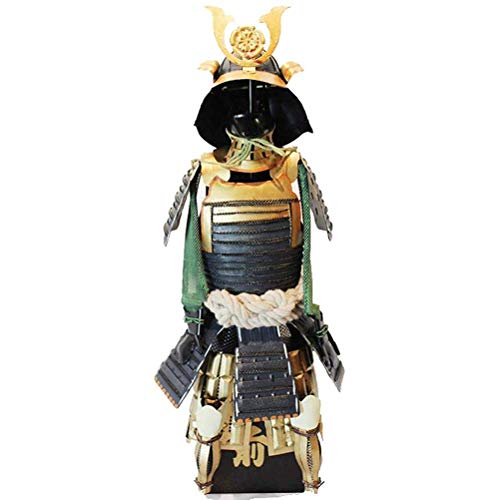Skulptur Statuen Samurai japanische Samurai-Rüstung Statue, Jahrgang Büro Soldaten Krieger-Statue Metallarbeiten, Skulpturen Dekorationsgegenstände,16x12x42cm von Siunwdiy