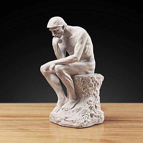 Souvenirs von Frankreich Rodin Der Denker Statue10 Zoll -Resin Kunstskulptur Auguste Rodin Statue Skulpturen Wohnkultur Kunsthandwerk Geschenke,Sandstone,14 x 10.5X 24.5 cm von Siunwdiy