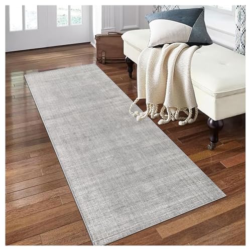 Teppich Läufer Flur Küche Abstrakt Hellgrau Rutschfest Waschbar, Flurläufer Lang Meterware 90x240cm, Küchenteppich für Schlafzimmer Korridor Wohnzimmer, Teppichmatten Rutschfest Mit Modernem Design Teppich Läufer Flur Küche Abstrakt Hellgrau Rutschfest Waschbar, Flurläufer Lang Meterware 90x240cm, Küchenteppich für Schlafzimmer Korridor Wohnzimmer, Teppichmatten Rutschfest Mit Modernem Design von Siunwdiy