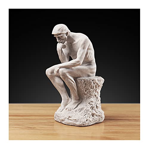Tiefe Kontemplationsfiguren Der Denker - Auguste Rodin Skulptur in Bronze Statue, abstrakte Harzskulptur, Kunstskulptur Dekorationen Für Office (Sandstein) von Siunwdiy