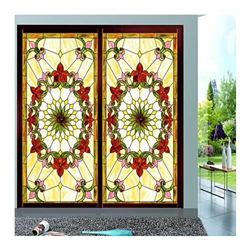 Uv-Schutz fensterfolie, Selbsthaftend Sichtschutzfolie Fensterfolie, Dekorativ Glas Aufkleber Zum Zuhause Schlafzimmer Bad,10,40x120cm von Siunwdiy