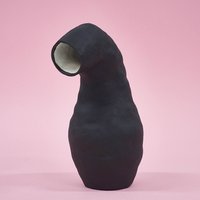 Schwarze Handgefertigte Keramik Vase von SiupStudio
