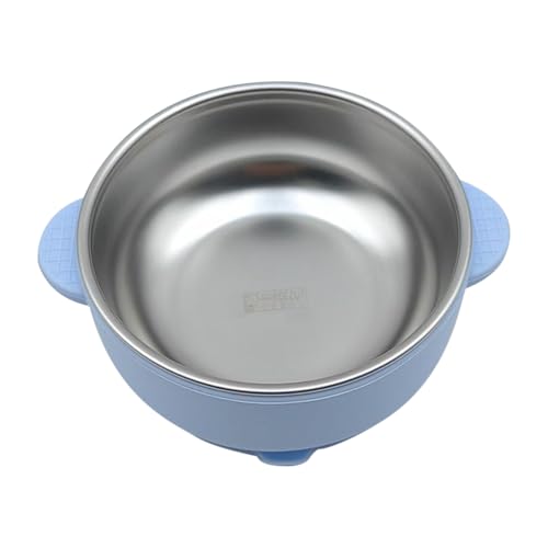 Breischale Baby Schüssel Mit Saugnapf Rutschfest Breischale Baby Mit Abnehmbar Silikon Hülse Leckdichte Aufenthalts Food Bowl 2 In 1 Verbrühungsschutz Babys Schalen Edelstahl von Siuwddee