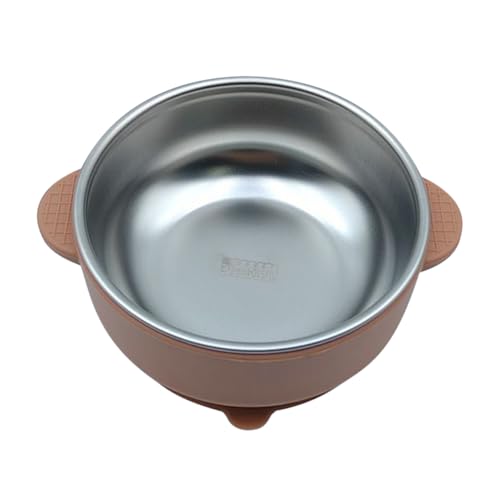 Breischale Baby Schüssel Mit Saugnapf Rutschfest Breischale Baby Mit Abnehmbar Silikon Hülse Leckdichte Aufenthalts Food Bowl 2 In 1 Verbrühungsschutz Babys Schalen Edelstahl von Siuwddee