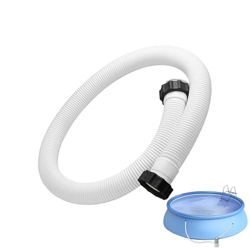 Poolschlauch 38mm/150cm Flexibler Schwimmbadschlauch Für Poolpumpe & Poolsauger Ersatzschläuche, Pool Pumpe/Filter Poolschlauch Für Filterpumpe Und Salzwassersystemen, Weiß von Siuwddee