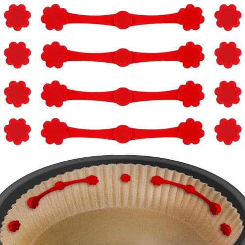 Silikon Heißluftfritteuse Magnete,Backpapier Silikon Verschluss 12 Stück | Hitzeschutz Halterungen Zur Sicherheit Für Haushalt Büro Küche Party von Siuwddee
