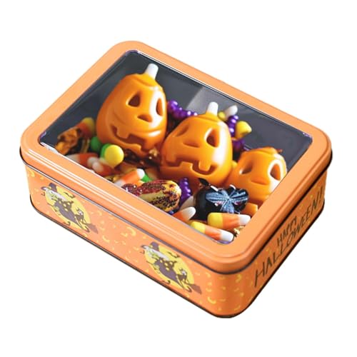 Siuwddee Halloween Keksboxen, Tragbare Rechteckige Metalldosen, Dosen Dosen Vorratsbehälter, Halloween Bäckerei-Boxen, Leere Keksdosen, Aufbewahrungsbehälter Für Dosen Siuwddee Halloween Keksboxen, Tragbare Rechteckige Metalldosen, Dosen Dosen Vorratsbehälter, Halloween Bäckerei-Boxen, Leere Keksdosen, Aufbewahrungsbehälter Für Dosen von Siuwddee