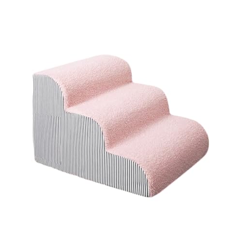 Siuwddee Hundetreppe Fürs Bett,Breite Haustiertreppen Für Hohe Betten Mit Aufstiegshilfe | rutschfeste Waschbare Abdeckung Für Zuhause Auto Rampe Wohnzimmer Schlafzimmer Indoor Outdoor SUV Truck von Siuwddee