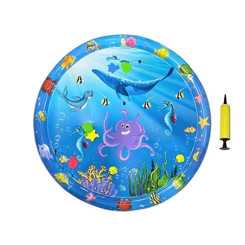 Siuwddee Hundewasser Spielmatte - Kätzchen Spielzeug,99x99 cm Interaktive Hunde Kühlmatte Mit Pumpe Für Garten Outdoor Rasen Zuhause Indoor Wohnung Haustiere Welpen Kätzchen Bei Heißem Wetter Siuwddee Hundewasser Spielmatte - Kätzchen Spielzeug,99x99 cm Interaktive Hunde Kühlmatte Mit Pumpe Für Garten Outdoor Rasen Zuhause Indoor Wohnung Haustiere Welpen Kätzchen Bei Heißem Wetter von Siuwddee