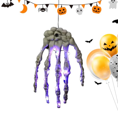 Siuwddee Kleine Leuchtende Skeletthand Halloween | Hand Schädel Modell | LED-beleuchtete Gothic Horror Gruseldekoration für Friedhof Innen und Außen Haus Rasen Wand Schlafzimmer Halloween Dekoration Siuwddee Kleine Leuchtende Skeletthand Halloween | Hand Schädel Modell | LED-beleuchtete Gothic Horror Gruseldekoration für Friedhof Innen und Außen Haus Rasen Wand Schlafzimmer Halloween Dekoration von Siuwddee