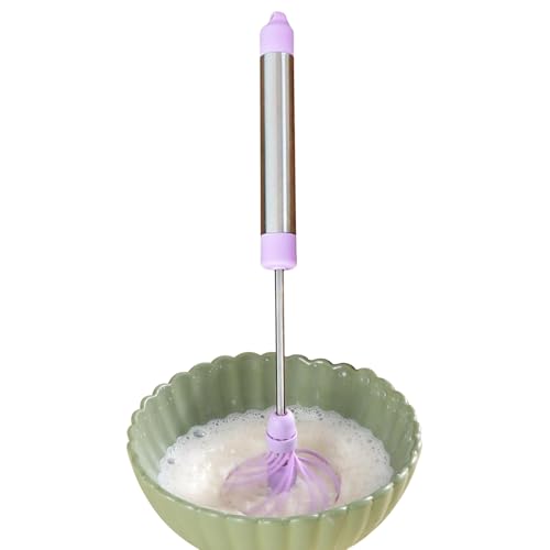 Siuwddee Manuelles Handrührgerät, Küchen-Handmixer, Ergonomischer Halbautomatischer Eierschneider für Kochen, Backen, Babynahrung und Soßen von Siuwddee