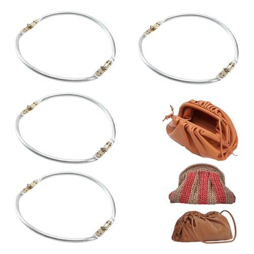 Siuwddee Metall Portemonnaie Rahmen - Kussverschluss Rahmen - Schloss 4 Stück Aluminium 23 cm Ersatz Für Reparatur Handwerk Nähen von Siuwddee