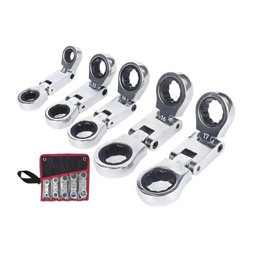 Siuwddee Ratsche Set, 5 Teile Doppelantrieb Flexible Kopf Taschen Schlüssel, 19 Mm Einziehbares Werkzeug 180 Grad Klappbarer Schraubenschlüssel Für Elektroservice Reparatur Haus Enger Raum Siuwddee Ratsche Set, 5 Teile Doppelantrieb Flexible Kopf Taschen Schlüssel, 19 Mm Einziehbares Werkzeug 180 Grad Klappbarer Schraubenschlüssel Für Elektroservice Reparatur Haus Enger Raum von Siuwddee