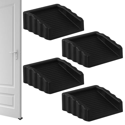 Siuwddee Türstopper - Stabiler Türstopper | Rutschfester 4 Stück Halter Beidseitiger Keil Für Raum Privatsphäre Wohnbereich Haus Sicherheit Gastbereich Schutz von Siuwddee