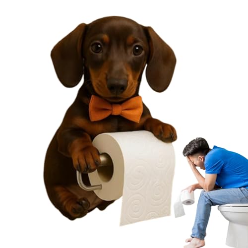 Toilettenpapierhalter Hund Klopapierhalter Wandmontage Klorollenhalter Wc Halter Rollenhalter Aus Kunstharz Dekorativer Tier Toilettenpapierhalter Toilettenpapierrollenhalter Für Hundliebhaber von Siuwddee
