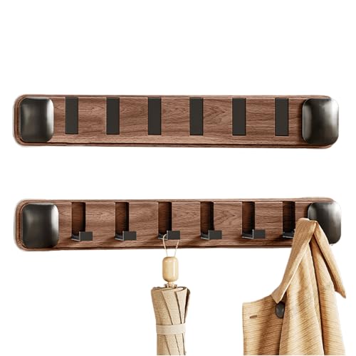 Wandhaken Für Kleidung - Wandgarderobe Mit Haken,Klappbarer Handtuchhalter Mit Saugnapf Für Badezimmer Schlafzimmer Küche Eingangsbereich Schlüssel Handtasche Studentenzimmer Hut von Siuwddee