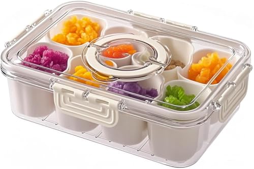 Sivaopa Snack-Box mit Fächern, Snackle-Box, unterteilte Snack-Schalen, Stretch-Frischhalte-Schalen, Wiederverwendbare Obst-Aufbewahrungsbehälter (Klein - passt in den Rucksack) von Sivaopa