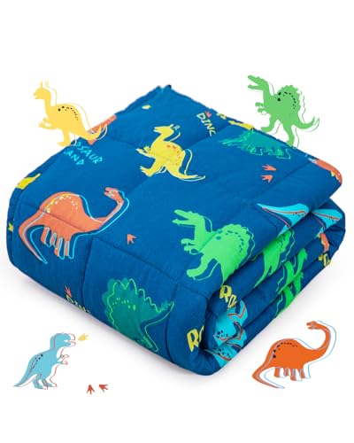 Sivio 2,3 kg Gewichtsdecke, 90 x 120 cm, ideal zum Entspannen und Schlafen, weiches Fleece und Baumwolle, Blauer Dinosaurier Sivio 2,3 kg Gewichtsdecke, 90 x 120 cm, ideal zum Entspannen und Schlafen, weiches Fleece und Baumwolle, Blauer Dinosaurier von Sivio