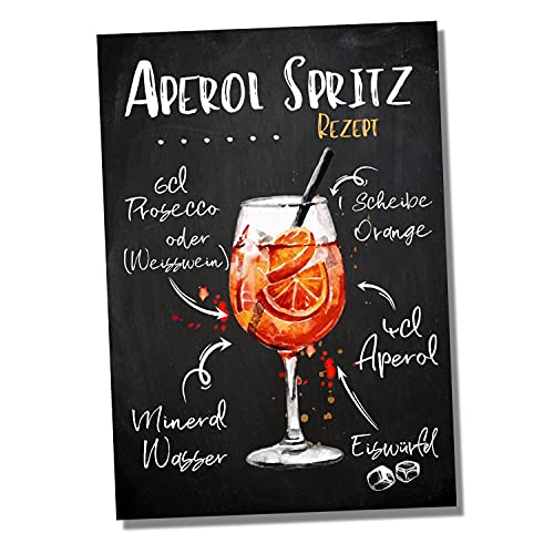 Schild Aperol Spritz Cocktail Rezept Bar Party Keller Deko Türschild Hinweisschild Warnschild Fun von siviwonder