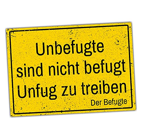 Siviwonder Schild Unbefugte Unfug zu treiben Achtung Spruch lustig Türschild Hinweisschild Warnschild Fun Aluminium Gelb einfach Siviwonder Schild Unbefugte Unfug zu treiben Achtung Spruch lustig Türschild Hinweisschild Warnschild Fun Aluminium Gelb einfach von siviwonder