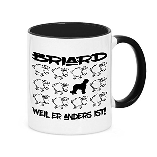 siviwonder Tasse Black Sheep - Briard Berger de Brie - Hunde Fun Schaf Kaffeebecher siviwonder Tasse Black Sheep - Briard Berger de Brie - Hunde Fun Schaf Kaffeebecher von siviwonder